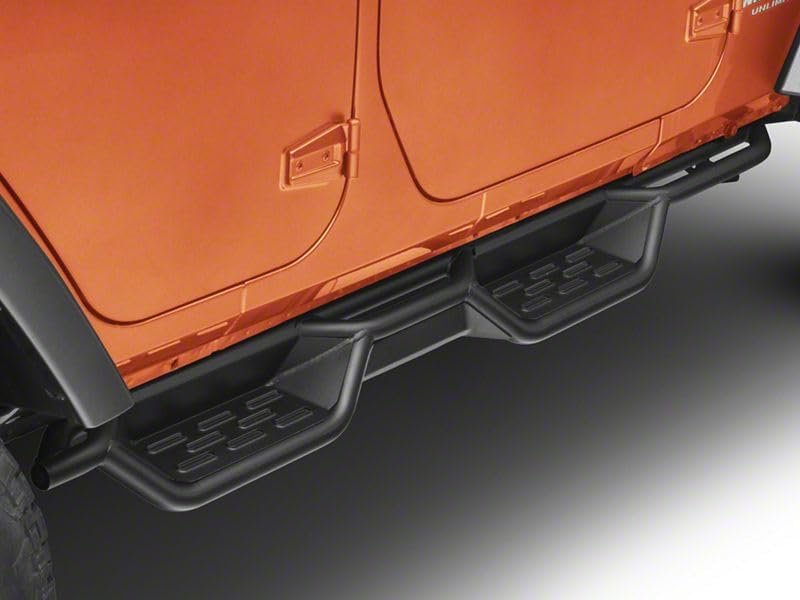 Redrock 4x4 HD Drop Side Step Bars Compatible with 07-18 Jeep Wrangler JK 4-Door