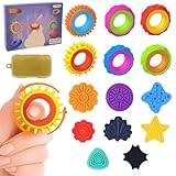 14 Stück Fidget Toys mit rotierenden Ringen und Entspannungssteinen – ADHS-Spielzeug für Erwachsene sowie Anti-Stress-Tools für Schule und Reisen