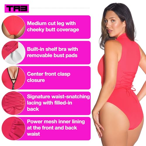 Image of TA3 Sleeveless Surfy Swimsuit for Women - Sculpting & Tummy Control Swimsuits for Women - Patented Construction
