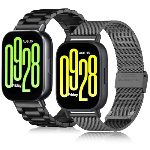 Z.DuDuZAZA 2�{�p�b�N �o���h Xiaomi Redmi Watch 5 Active / 5 Lite���X�g�o���h�Ή� ���ȃX�e�����X�X�`�[�������p�X�g���b�v ���^���o���h �j�����p (�p�b�N-C)