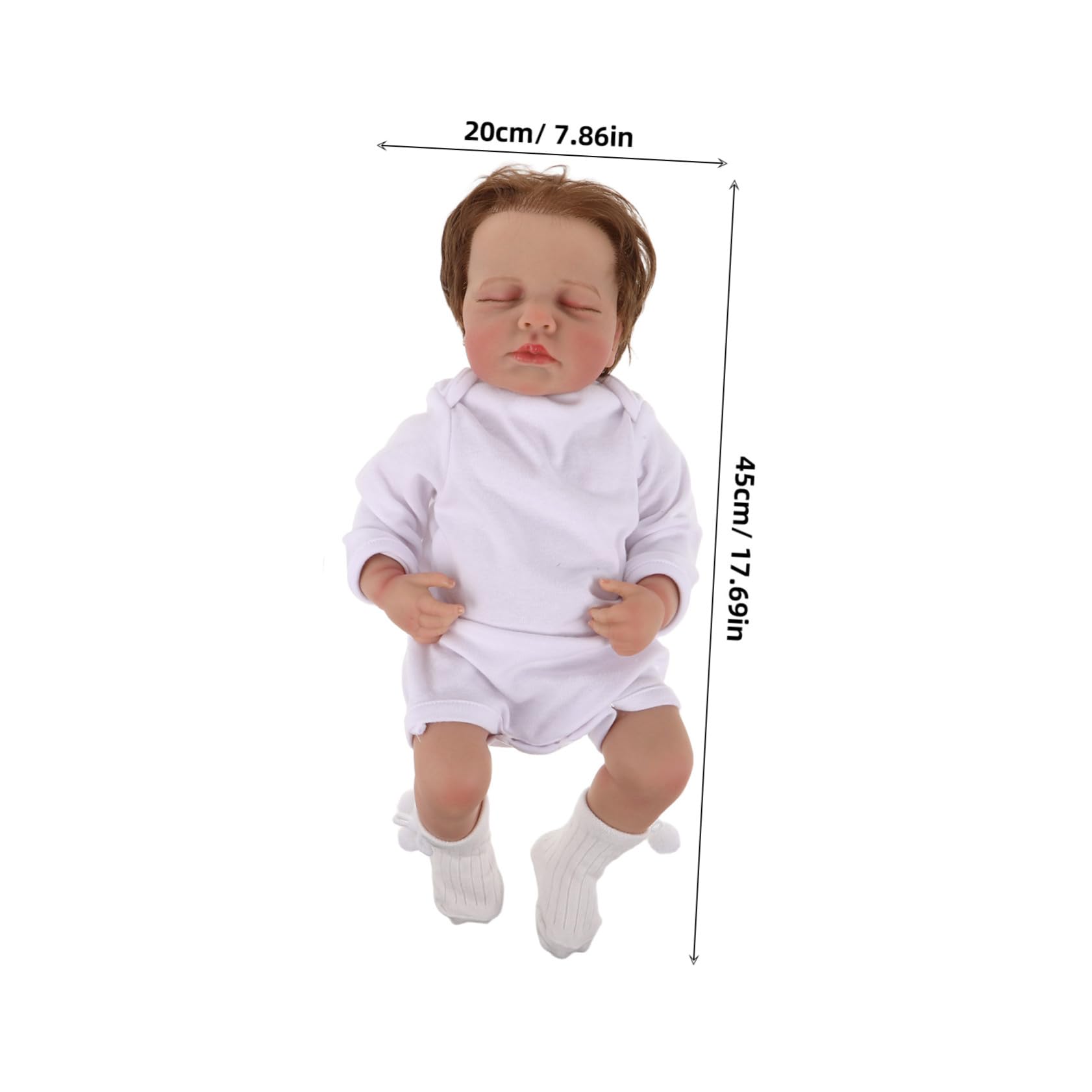 SUPVOX Bambola Neonata Realistica Corpo Intero Morbida per Ragazzo Ragazza e Collezionisti di Bambole Realistiche per Gioco e Decorazione