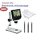 FENOKD Microscope Kit 600X Microscope Electronic Video Microscope 4.3 Inch HD LCD Microscope Microscope Slides,G600 Plus Set