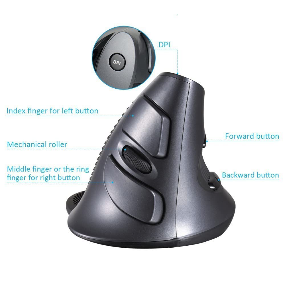 Mouse verticale per computer design ergonomico grande mouse cablato (Wireless Mouse)