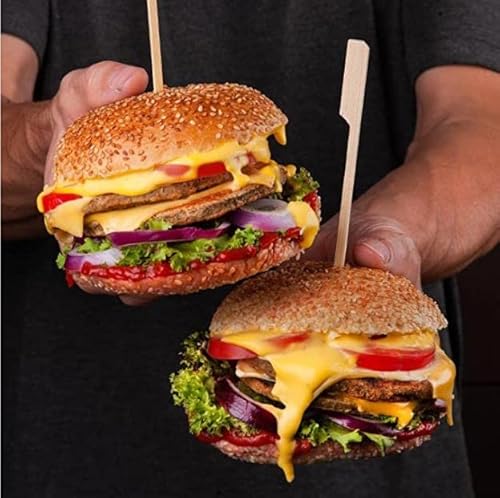 4.7 Inch Bamboo Skewers, 300 Pcs Bamboo Paddle Wood Picks, Toothpicks For Appetizers, Cocktail Picks For Drinks, Food Picks, Bbq, Sandwich, Barbecue Snacks. #TOP3