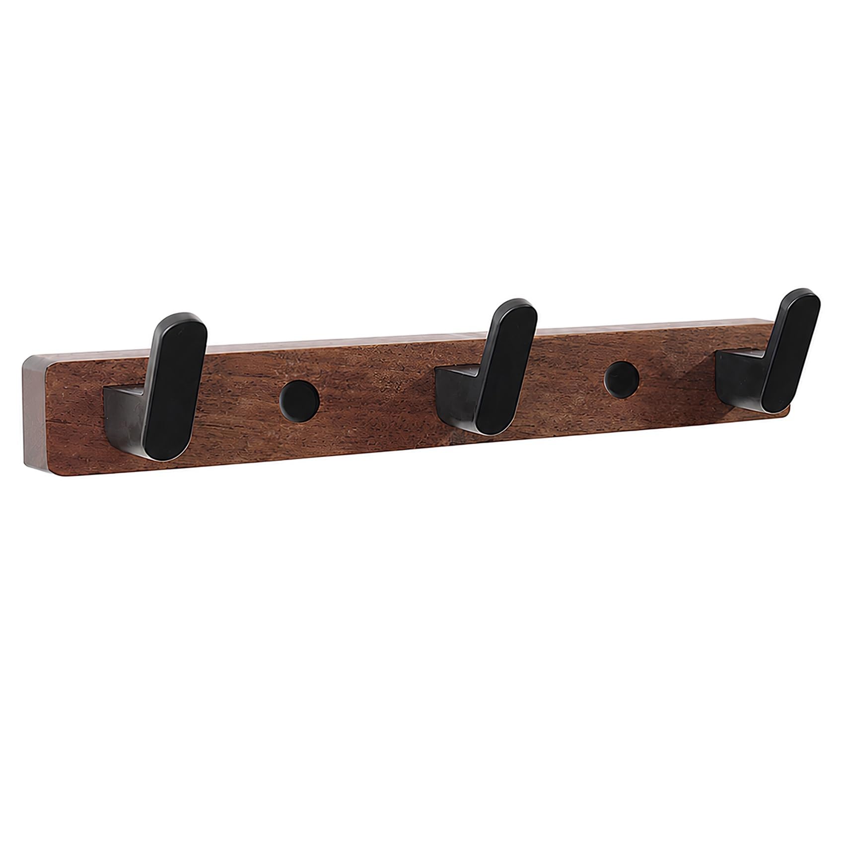 Tzufa Walnut Wooden Coat Hooks Coat Rack Wall Mounted Easy Install Wall Hooks