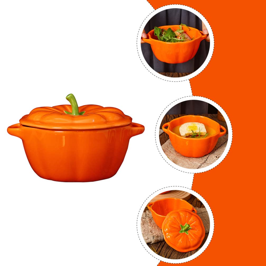 1 Pc Tazón De Calabaza Tazón De Leche Sopera De Porcelana Tazones De Sopa De Porcelana Tazón De Sopa De Vapor Tazón De Bocadillos Tazón De Dulces Cacerola Pequeña Cerámica