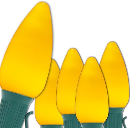 Miniatura 17 de Wintergreen Lighting 25 C9 OptiCore LED Luces Comerciales de Navidad para Exteriores – Luces de Cadena de Navidad de Servicio Pesado; Cable Verde