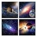 Wieco Art Star Sky Space Canvas Paintings Wall Art Large Modern 4 Piece Universal Magic Power Astronomy Pictures Artwork Stretched and Framed Giclee Canvas Prints for Living Room Home Decor