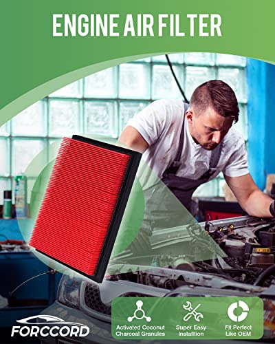 Forccord 2-Pack Engine Air Filter Fits For Mini Cooper 2008 2007 2006 2005 2004 2003 2002 Air Filter Car Accessories Replacement For Bmw 13721477840 #TOP1