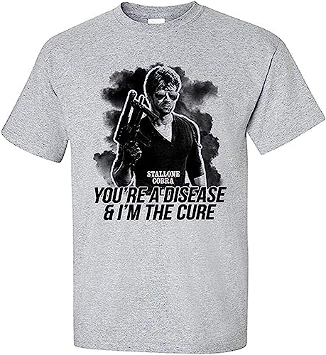 Bild: AZWE Cobra T-Shirt Sylvester Stallone Retro Movie Film 1980s Cotton Blend Graphic Tee Grey T-Shirts & Hemden(X-Large) f�r 22,75 EUR  bei Amazon