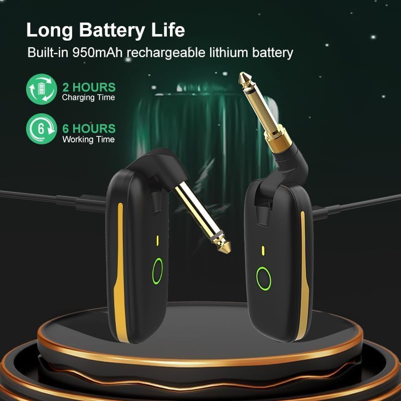 Image showing wireless system connected to guitar and amplifier