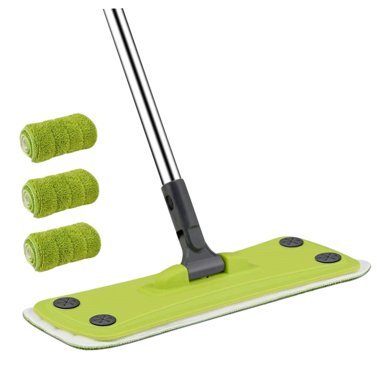 Ipetboom 360 Gradi Mop Rotante in Microfibra per Pulizia di Pavimenti in Legno per Uso Bagnato o Asciutto con Panni Riutilizzabili