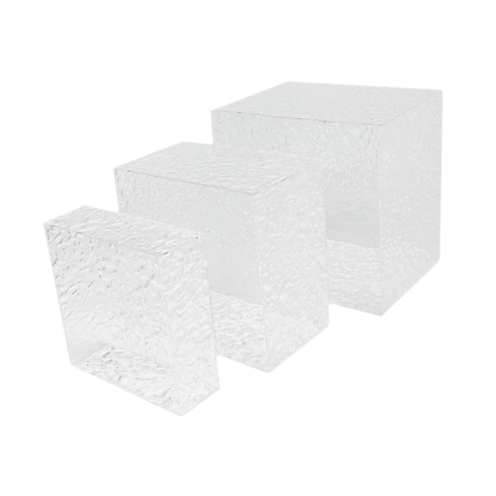 LIXSAZSE Unique Hollow Bottom Buffet Riser Display Set For Food Platters Acrylic Construction Weddings Cake Presentations Food Riser For Buffet Table Acrylic