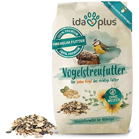 Ida Plus - Vogelstreufutter ohne Weizen für Wildvögel & Vögel 20 Kg - Winterstreufutter - Ganzjahres Vogelfutter - Optimale Mischung für alle Vögel - Futter ist Weizenfrei, Fettreich & Energiereich Cover