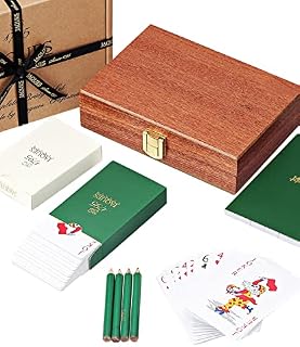Jaques of London Bridge Set | Premium Plasti-Coat Bridge Cards | Luxury Mahogany Case | Card Games | Since 1795
