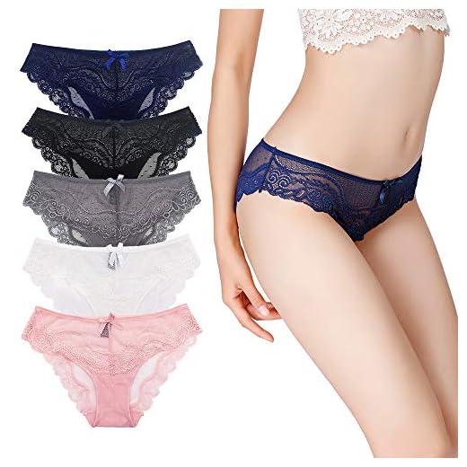 SPFAS Biancheria Intima di Pizzo da Donna Sexy Pizzo Elasticizzato Slip Mutandine da Uomo a Vita Alta per Le Ragazze delle Donne
