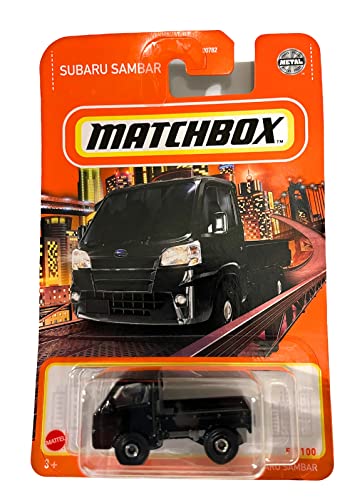 Matchbox Power Grabs Black Subaru Sambar 57/100 miniatura 1