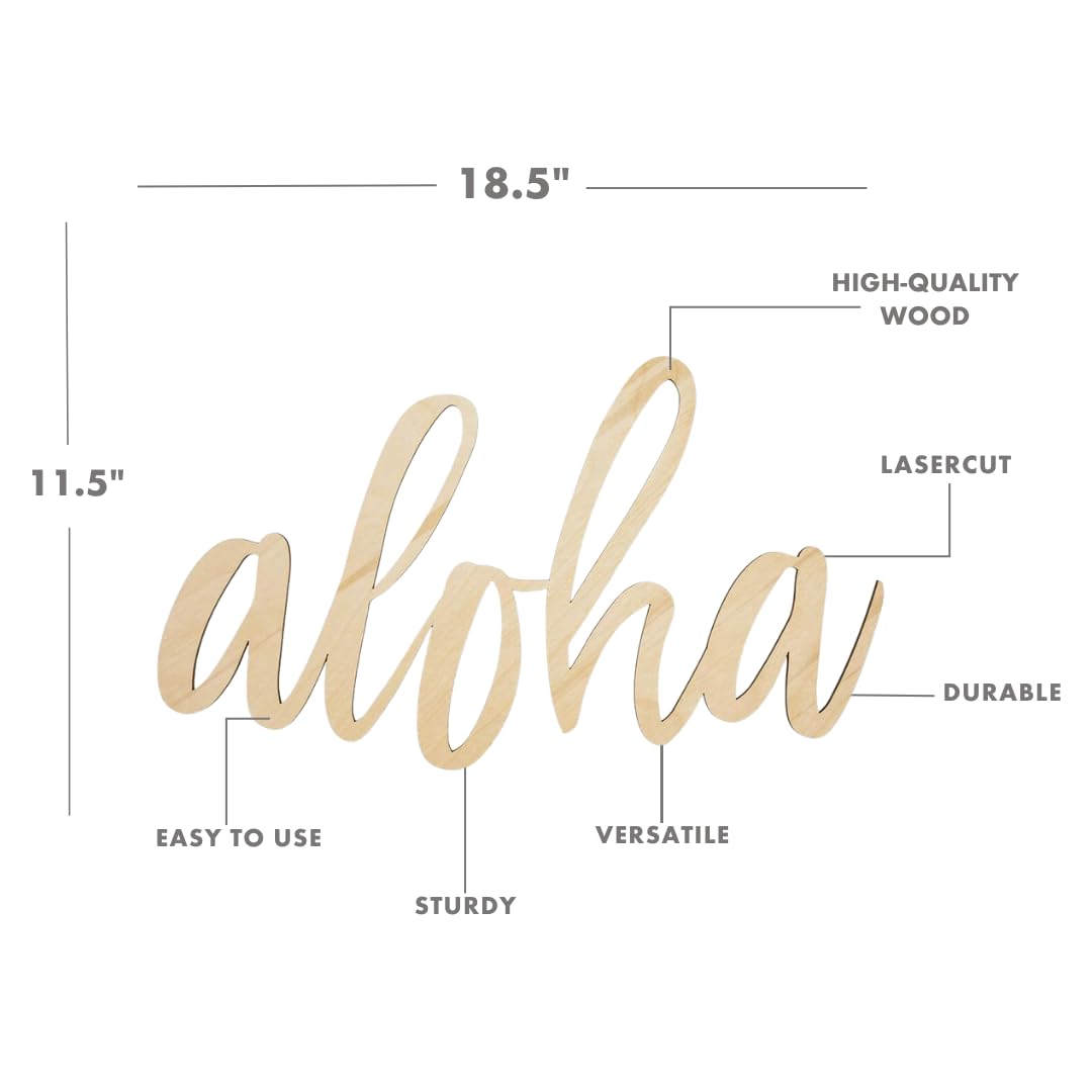 Amazon.com: Koyal Wholesale Aloha Bar Sign, Scripted Laser Cut