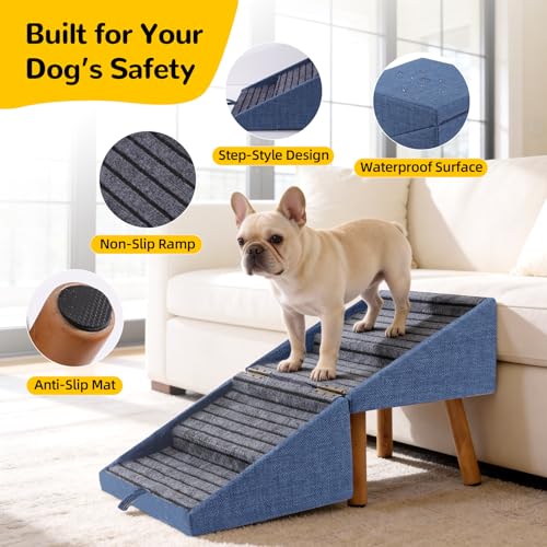 Image of Dog Stairs for Small Dogs, 2-in-1 Pet Steps & Ottoman