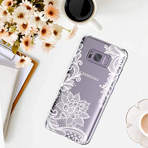 Galaxy S8 Case,Galaxy S8 Case With Flowers, Sidande Shockproof Clear Floral Soft Flexible Tpu Slim Phone Case Cover For Samsung Galaxy S8 (2017 Release), Not Fit Galaxy S8 Plus (Mandala) #TOP4