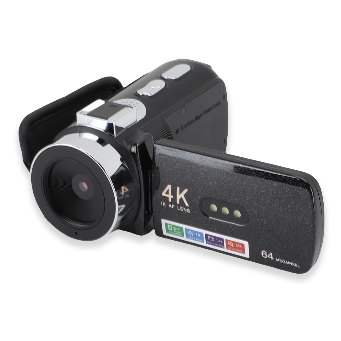 4K Video Camera Camcorder 64MP HD, WiFi Digital Camera with 3 Inch Flip Screen, 4800mAh Battery, LED Fill Light for Vlogging Travel Recording-picture-10