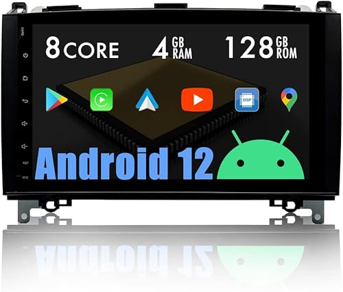 Android 12 Estéreo Carplay GPS para Mercedes-Benz W245 W169 W906 W639, Android Auto Navigation Head unit Radio 9 pulgadas pantalla táctil, DSP Octa