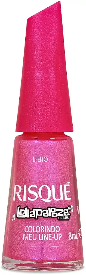 Esmalte Rosa Efeito Risqué & Lollapalooza Brasil Colorindo Meu Line Up 8ml