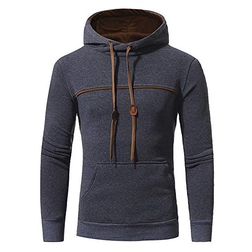 Ericcay Herr huvtröja herr långärmad huvtröja sweatshirt toppar snygg jacka unik rock wear hoodie (röd L)