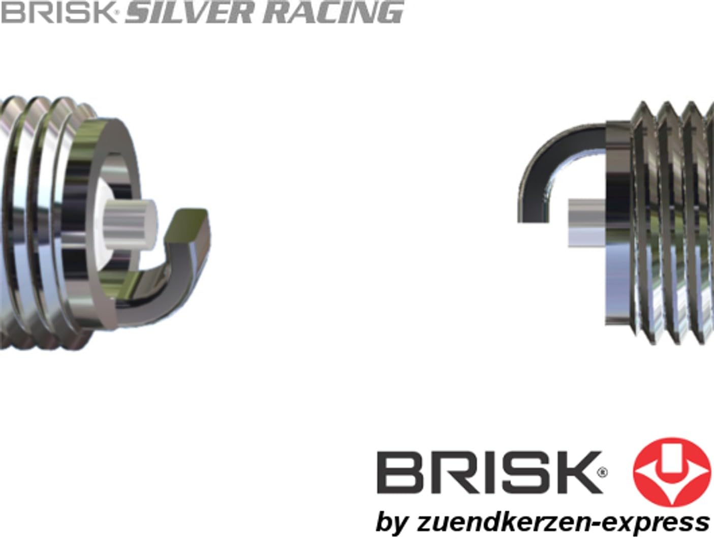 BRISK Silver BR10YS-9 1521 Bujías de Encendido Benzin LPG CNG Autogas, 4 piezas