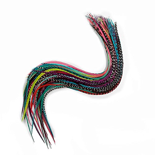 Feather Hair Extensions 5186 20 Real Feathers Hair Extension Kit thumb #1