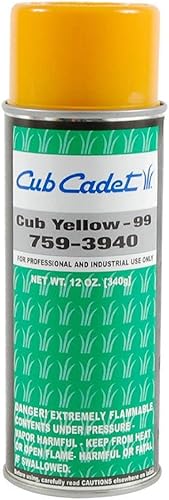 CUB CADETT 759-3940 forCub Yellow 99 Spray Paint 12oz AAerosoll Spray Paint Can