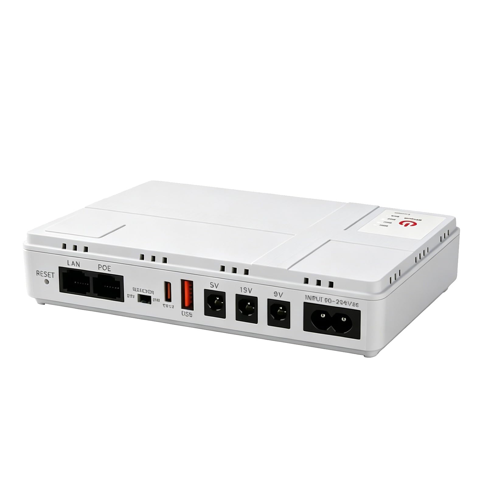Mini DC UPS 8000mAh Batteria di Backup per Router, Bianco (Spina europea)