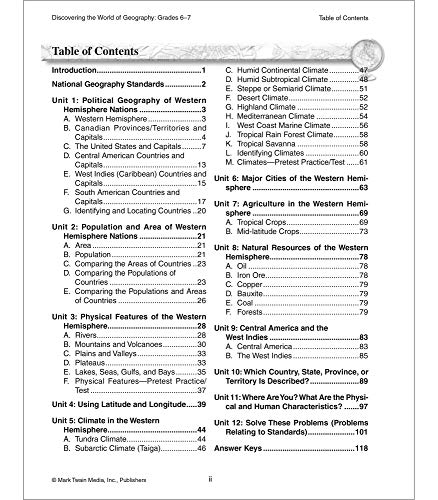 Frank Schaffer Publications/Carson Dellosa Publications Discovering the World of Geography, Grades 6-7: Includes Selected National Geography Standards