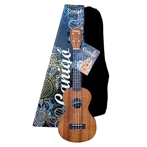 Canigó UK-CAN01 Ukelele Soprano caoba y tapa peral. Funda nylon negra incluida Cover