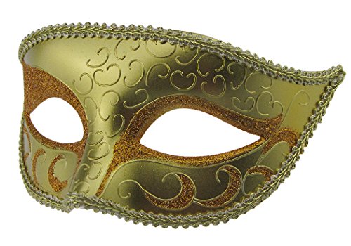 Coppia di maschere veneziane in metallo e in