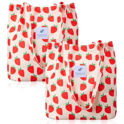 Hsei 2 Pcs Bolsa Tote de Pana para Mujer Gran Capacidad miniatura 1