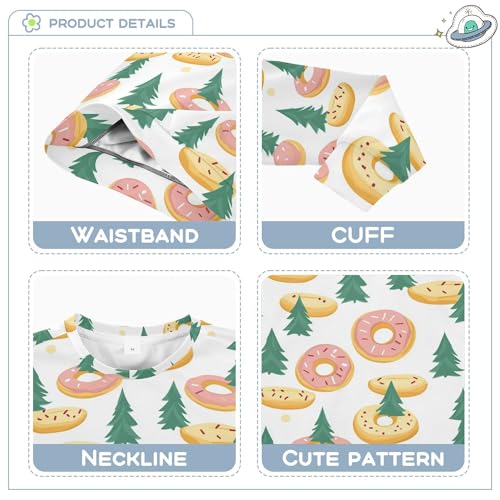 JUNZAN Cute Colorful Cartoon Donuts Trees Kids Girls Sweatshirts Hoodies Fleece Kids Hoodies Boys Party 4T3