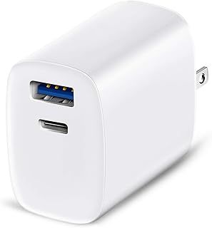 USB C Charger, Deegotech 20W PD iPhone Fast Charger, Dual Port Foldable Plug Type C Charger Compatible with iPhone 14/14 Pro/14 Pro max/13 Pro max/12/11/X/SE3, iPad Pro