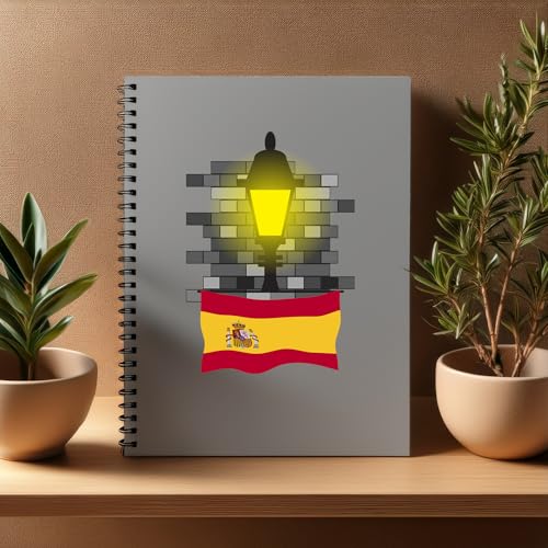 Notebook A5 ligné Spain Street Lamp Bricks cahier de notes de 100-160 pages pack de 20