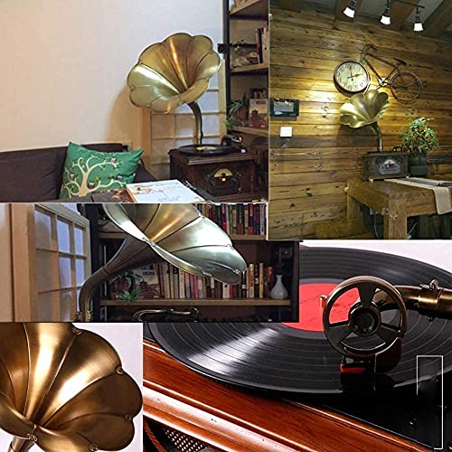 YAMMY Tourne-Disque rétro, boîte à Musique Vintage Retro Classic Gramophone phonographe Forme Haut-Parleur stéréo Sound… - Les Beatles, Paul McCartney, John Lennon, RIngo Starr, George Harrison YAMMY Tourne-Disque rétro, boîte à Musique Vintage Retro Classic Gramophone phonographe Forme Haut-Parleur stéréo Sound… – Image 4