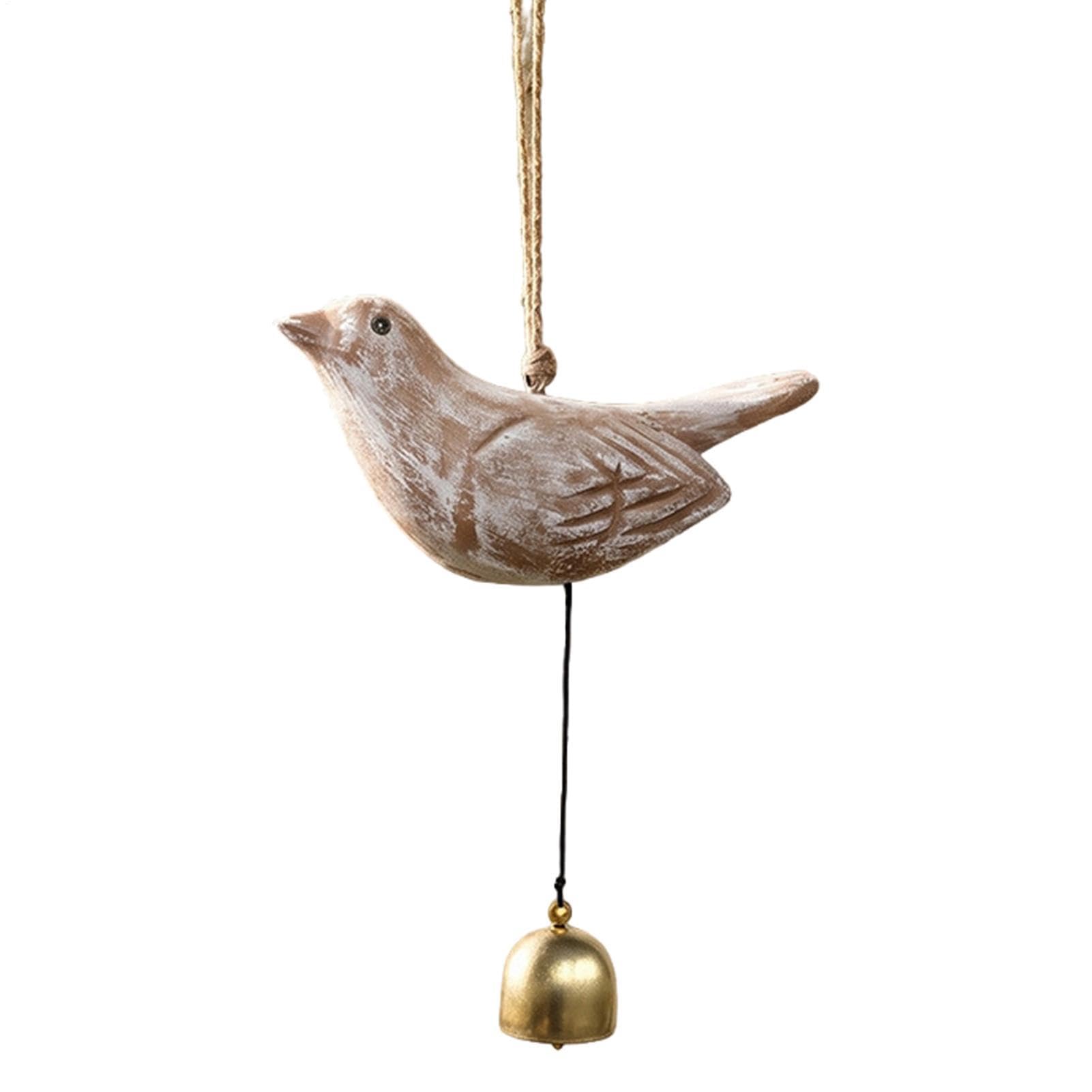 Dekoracyjne dzwonki wietrzne, drewniany ornament koliber, dzwon dźwiękowy ze wzorem, biżuteria ogrodowa z akcentami, 29 x 15 x 7 cm, dekoracja zewnętrzna, artystyczne akcesoria na taras