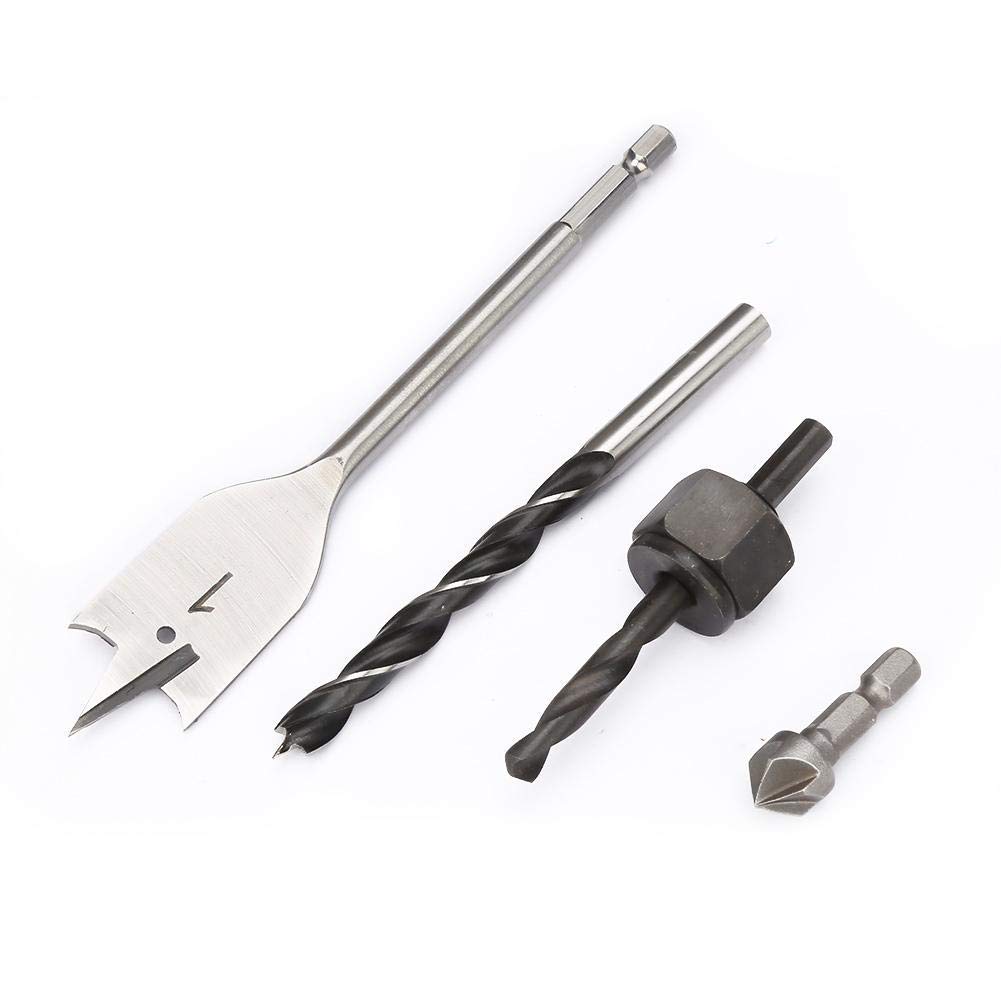 Juego de 246 machos de roscar combinados, brocas y destornilladores con caja de plástico negro para taladros de madera, metal, cemento y tornillos en una caja de plástico