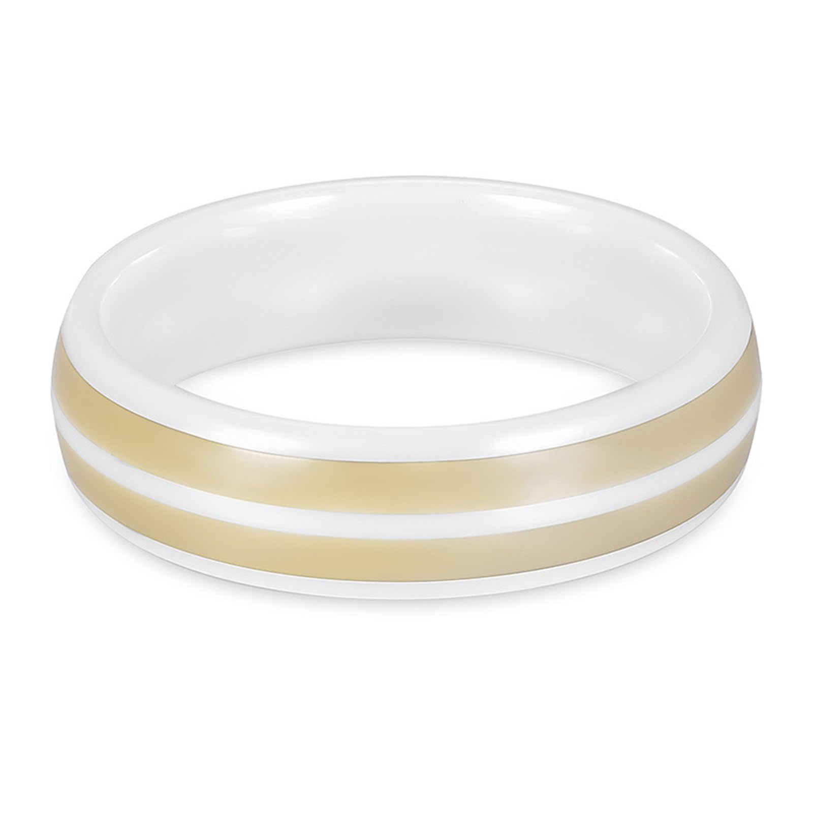 Anillo para mujer y hombre, cerámica, anillo de boda, compromiso, grano de madera, resina epoxi doble de 6 mm, ancho