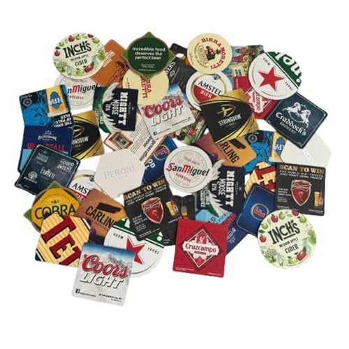 Midlands Bar Suppliers - Pub Paraphenalia Modern 2000s Beer Mats Multi-Colour Random Pack of 25