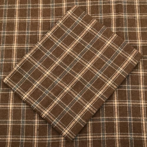 Rust Brown Tartan Plaid Fabric 57 Wide x 1 Yard pre Cut