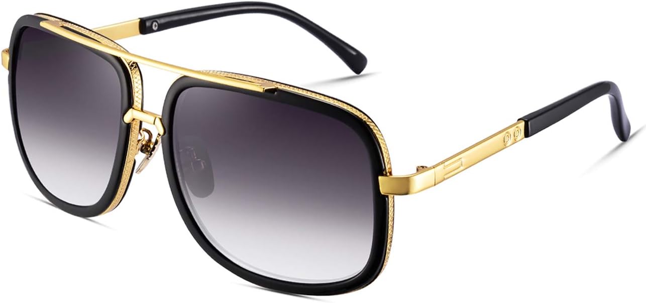 Eyerno Retro Aviator Sunglasses For Men Women Vintage Square Designer Sun Glasses