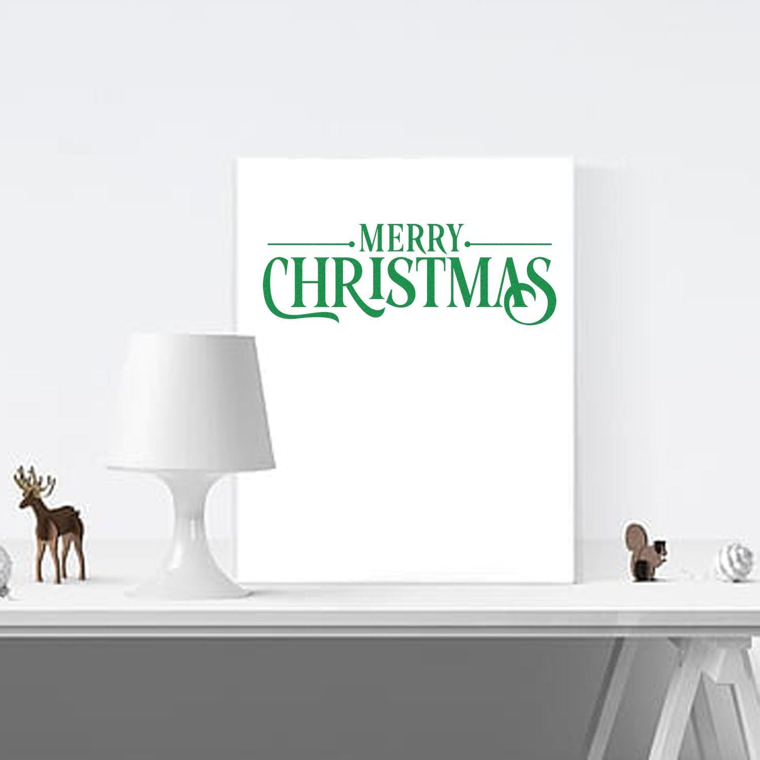 Slim Pre-Inked Christmas Scrapbook Rubber Stamp with Ink, Standard 1-5/8" Square Wood Handle, Ideal Professional Grade for Beautiful Holiday Greetings, Crafts & Decorative Projects
