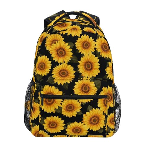 Kcldeci Sunflower Kids Backpack for Girls Sunflower Backpacks Elementary Bookbags School...