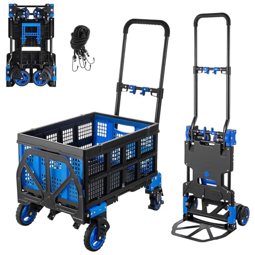 Carretilla plegable 2 en 1 para equipaje y carga miniatura 1