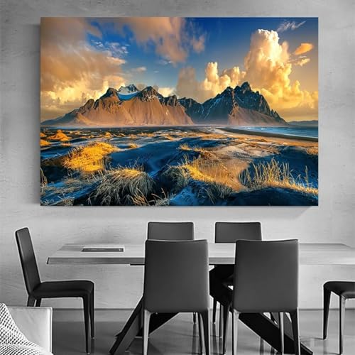 Arte murale tableau sur toile Islande grand format paysage moderne